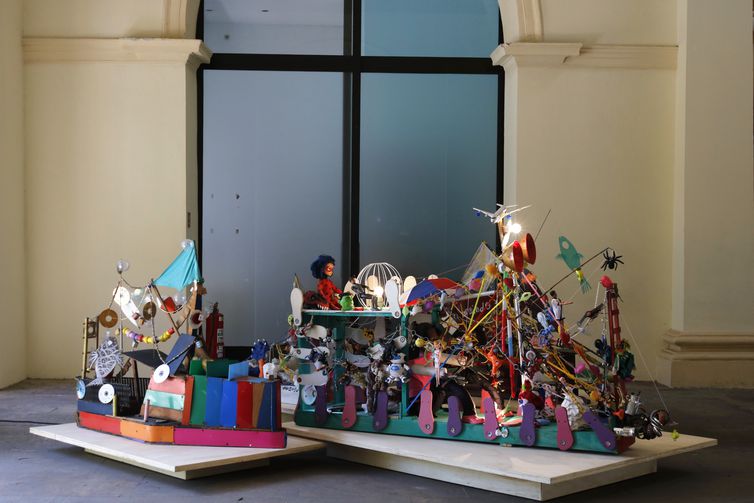 A obra Barco, de Arlindo de Oliveira, em exposição na Casa França-Brasil. O centro cultural Casa França-Brasil reabre após um ano de fechamento e recebe a mostra Casa Aberta: Paisagens, na região central do Rio de Janeiro.